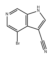 1H-Pyrrolo[2,3-c]pyridine-3-carbonitrile, 4-bromo- Structure