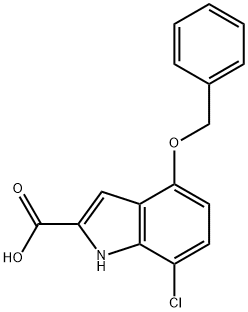 4-(benzyloxy)-7-chloro-1H-indole-2-carboxylic acid 化学構造式