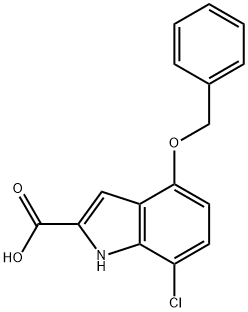 4-(benzyloxy)-7-chloro-1H-indole-2-carboxylic acid,2090315-52-7,结构式