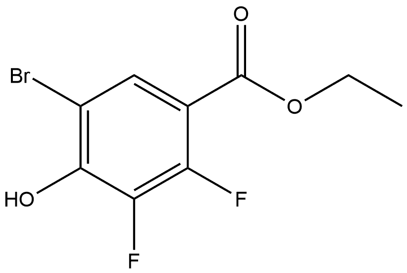 Ethyl 5-bromo-2,3-difluoro-4-hydroxybenzoate 结构式
