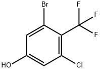 3-溴-5-氯-4-(三氟甲基)苯酚 结构式