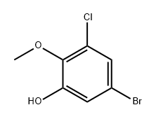 5-溴-3-氯-2-甲氧基苯酚,2090538-51-3,结构式
