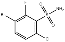 3-bromo-6-chloro-2-fluorobenzene-1-sulfonamide,2090550-17-5,结构式
