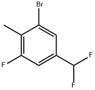 1-溴-5-(二氟甲基)-3-氟-2-甲苯,2090555-97-6,结构式