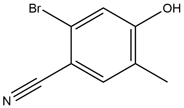 2-Bromo-4-hydroxy-5-methylbenzonitrile Structure