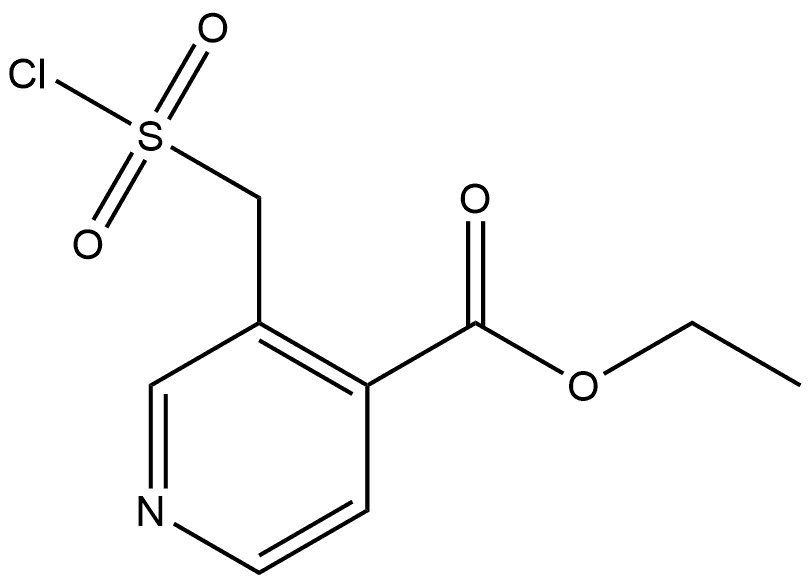 Ethyl 3-[(chlorosulfonyl)methyl]-4-pyridinecarboxylate (ACI) Structure