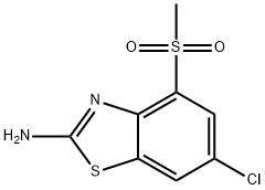 2-Benzothiazolamine, 6-chloro-4-(methylsulfonyl)- Structure