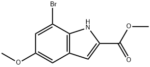 methyl 7-bromo-5-methoxy-1H-indole-2-carboxylate 化学構造式