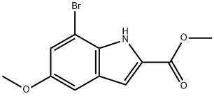methyl 7-bromo-5-methoxy-1H-indole-2-carboxylate Struktur