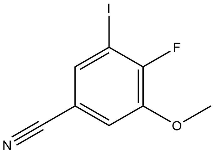 4-Fluoro-3-iodo-5-methoxybenzonitrile Structure