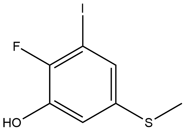 2-Fluoro-3-iodo-5-(methylthio)phenol Structure