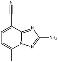 [1,2,4]Triazolo[1,5-a]pyridine-8-carbonitrile, 2-amino-5-methyl- Struktur