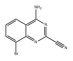 4-amino-8-bromoquinazoline-2-carbonitrile 结构式