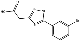 1H-1,2,4-Triazole-3-acetic acid, 5-(3-bromophenyl)- 结构式