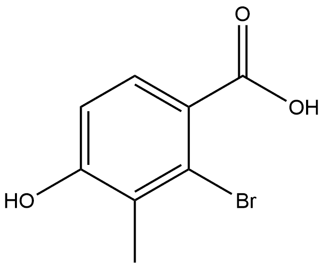 2-Bromo-4-hydroxy-3-methylbenzoic acid Structure