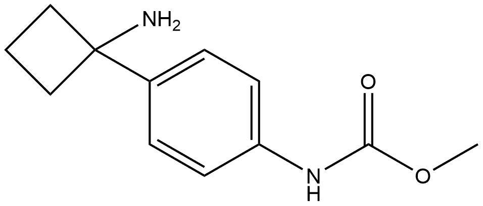 甲基 (4-(1-氨基环丁基)苯基)氨基甲酸酯 结构式