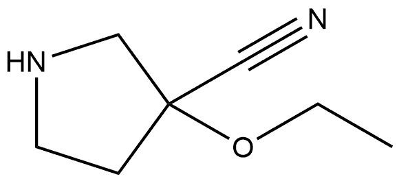 3-ethoxypyrrolidine-3-carbonitrile 结构式
