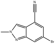 6-Bromo-2-methyl-2H-indazole-4-carbonitrile Structure