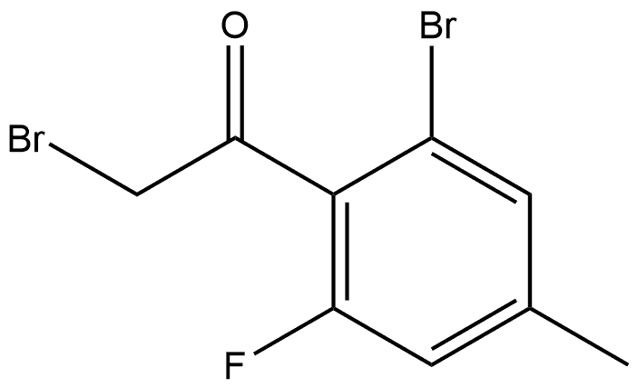 2-Bromo-1-(2-bromo-6-fluoro-4-methylphenyl)ethanone 结构式