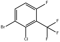 1-溴-2-氯-4-氟-3-(三氟甲基)苯 结构式