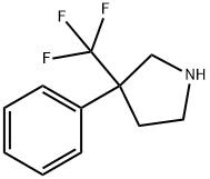 Pyrrolidine, 3-phenyl-3-(trifluoromethyl)- 结构式