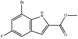 methyl 7-bromo-5-fluoro-1H-indole-2-carboxylate Struktur