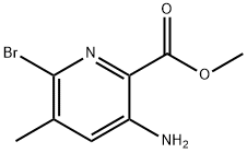2-Pyridinecarboxylic acid, 3-amino-6-bromo-5-methyl-, methyl ester Structure