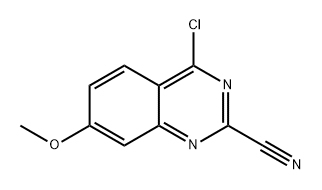 4-chloro-7-methoxyquinazoline-2-carbonitrile 结构式