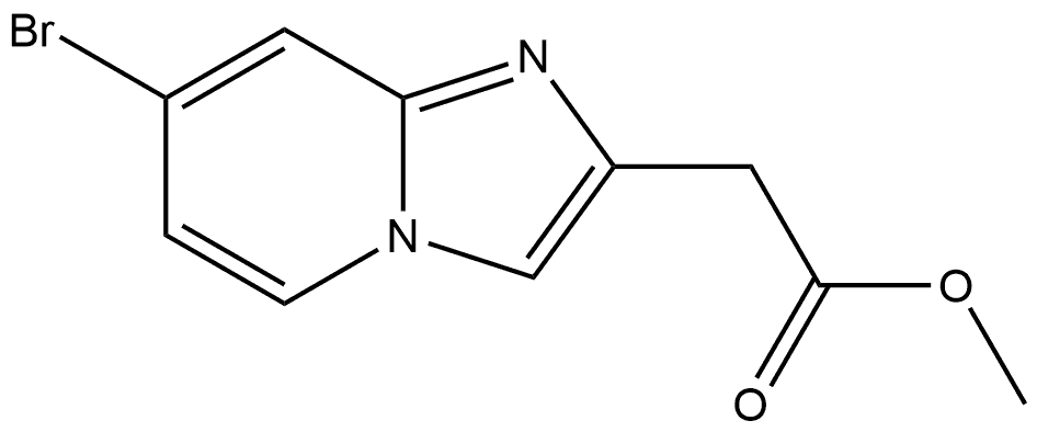 methyl 2-(7-bromoimidazo[1,2-a]pyridin-2-yl)acetate 结构式