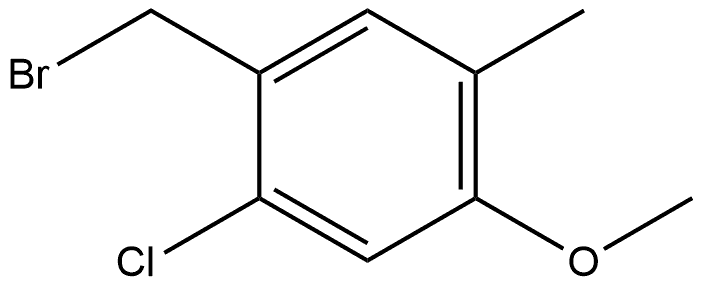 1-(Bromomethyl)-2-chloro-4-methoxy-5-methylbenzene,2091597-90-7,结构式