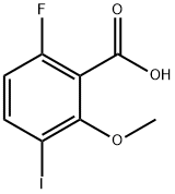 6-Fluoro-3-iodo-2-methoxybenzoic acid Struktur
