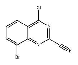 8-bromo-4-chloroquinazoline-2-carbonitrile,2091653-06-2,结构式