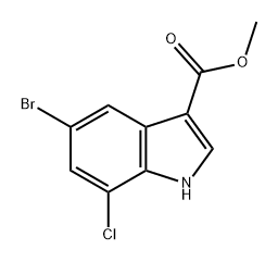 1H-Indole-3-carboxylic acid, 5-bromo-7-chloro-, methyl ester Struktur