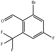 2-bromo-4-fluoro-6-(trifluoromethyl)benzaldehyde Structure