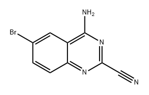 4-amino-6-bromoquinazoline-2-carbonitrile 结构式