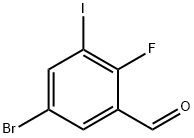5-Bromo-2-fluoro-3-iodobenzaldehyde 结构式