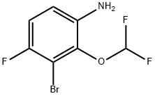 3-溴-2-(二氟甲氧基)-4-氟苯胺,2091772-94-8,结构式