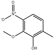 Phenol, 2-methoxy-6-methyl-3-nitro- Structure