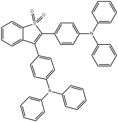 Benzenamine, 4,4'-(1,1-dioxidobenzo[b]thiophene-2,3-diyl)bis[N,N-diphenyl- 化学構造式