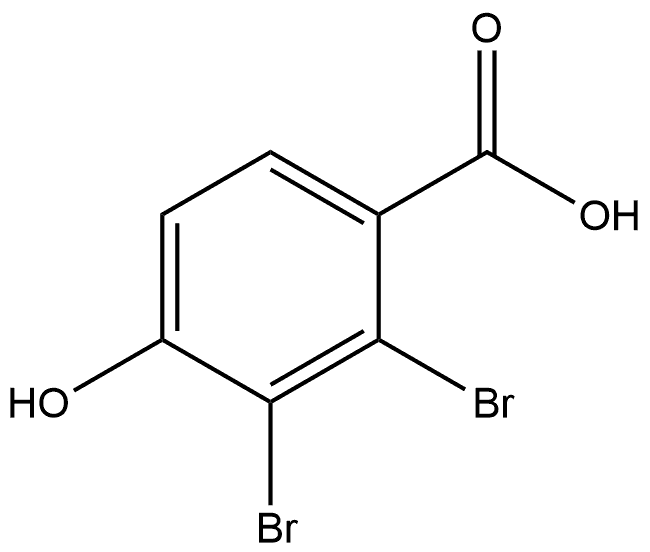 2,3-Dibromo-4-hydroxybenzoic acid,2091880-28-1,结构式