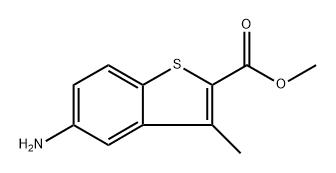 methyl 5-amino-3-methylbenzo[b]thiophene-2-carboxylate 结构式