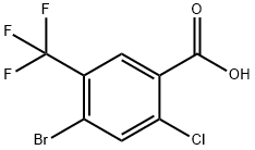 2-氯-4-溴-5-三氟甲基苯甲酸, 2092139-72-3, 结构式
