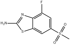 2-Benzothiazolamine, 4-fluoro-6-(methylsulfonyl)- Structure