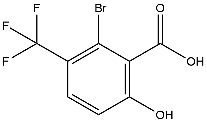 2-Bromo-6-hydroxy-3-(trifluoromethyl)benzoic acid 结构式