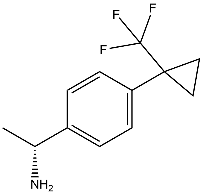 (R)-1-(4-(1-(trifluoromethyl)cyclopropyl)phenyl)ethan-1-amine 结构式
