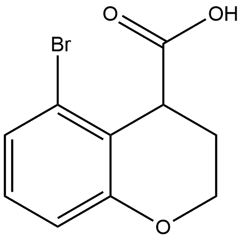 5-Bromo-3,4-dihydro-2H-1-benzopyran-4-carboxylic acid,2092286-58-1,结构式