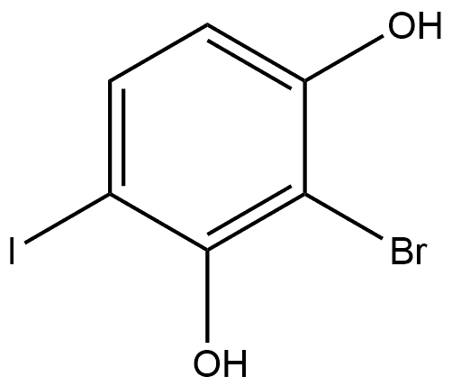 2-Bromo-4-iodo-1,3-benzenediol 结构式