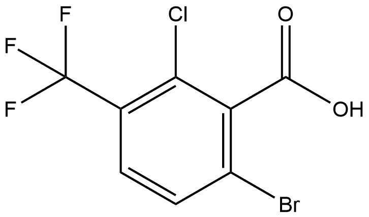 6-bromo-2-chloro-3-(trifluoromethyl)benzoic acid 结构式