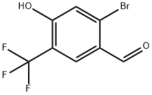 2-溴-4-羟基-5-(三氟甲基)苯甲醛, 2092406-22-7, 结构式