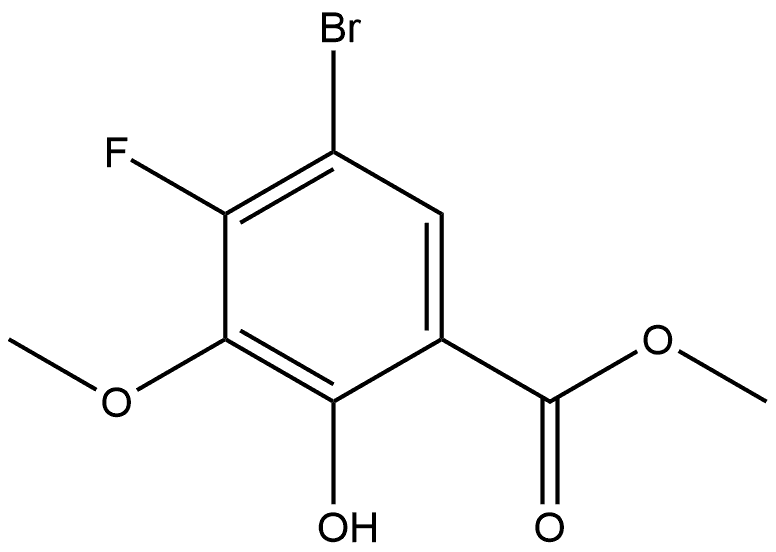 Methyl 5-bromo-4-fluoro-2-hydroxy-3-methoxybenzoate Structure